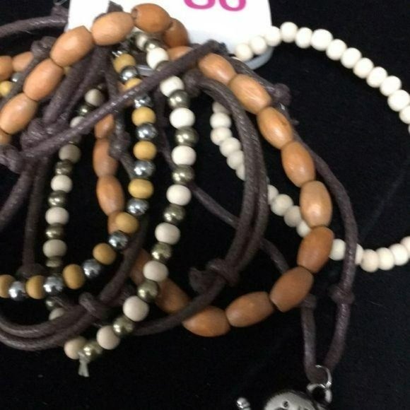 SO Rustic Wooden Stretch Adjustable Bracelet - Picture 6 of 6